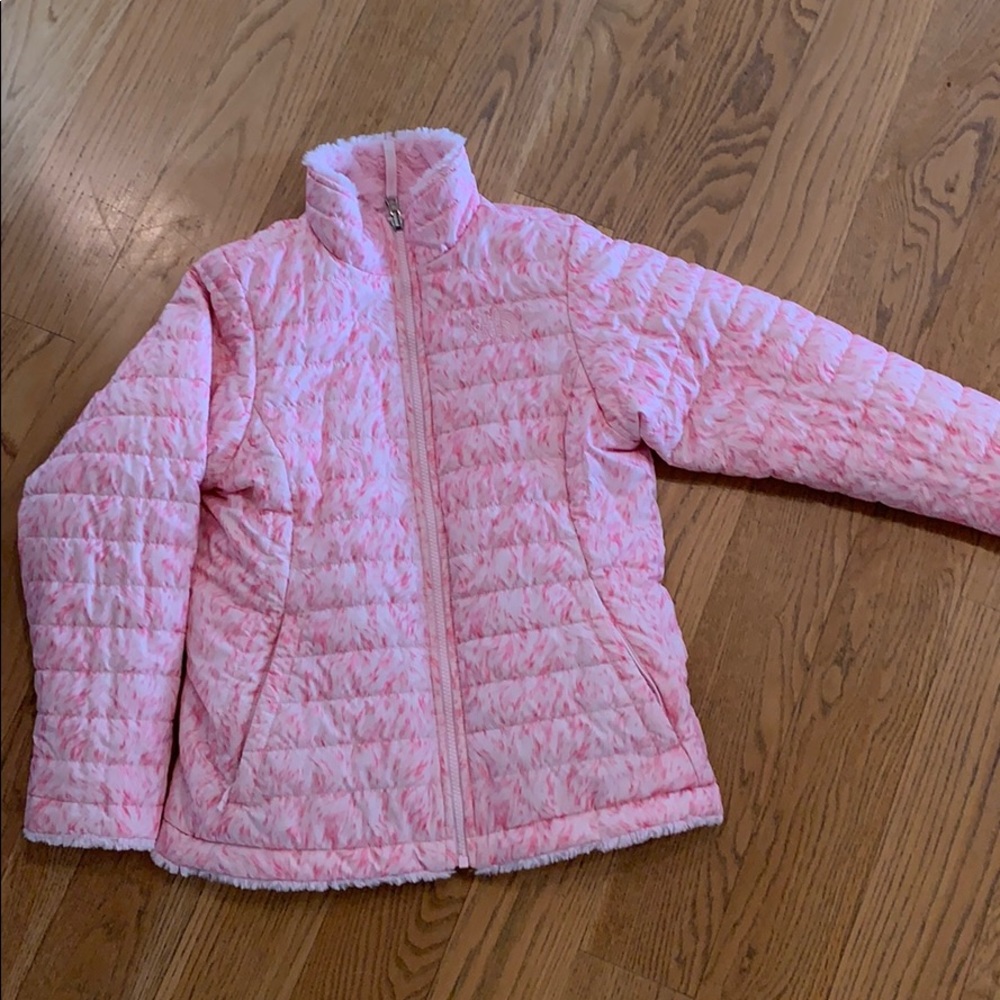Reversible north face puffer coat